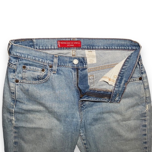 Vintage Y2K Levis Nouveau Boot Cut Stretch 515 Jeans Size 8 Distressed Cotton - Picture 3 of 8